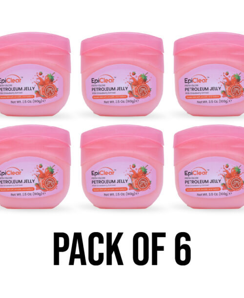 FRESH GLOW  PETROLEUM JELLY WITH STRAWBERRY EXTRACT 100g (PACK OF 6)
