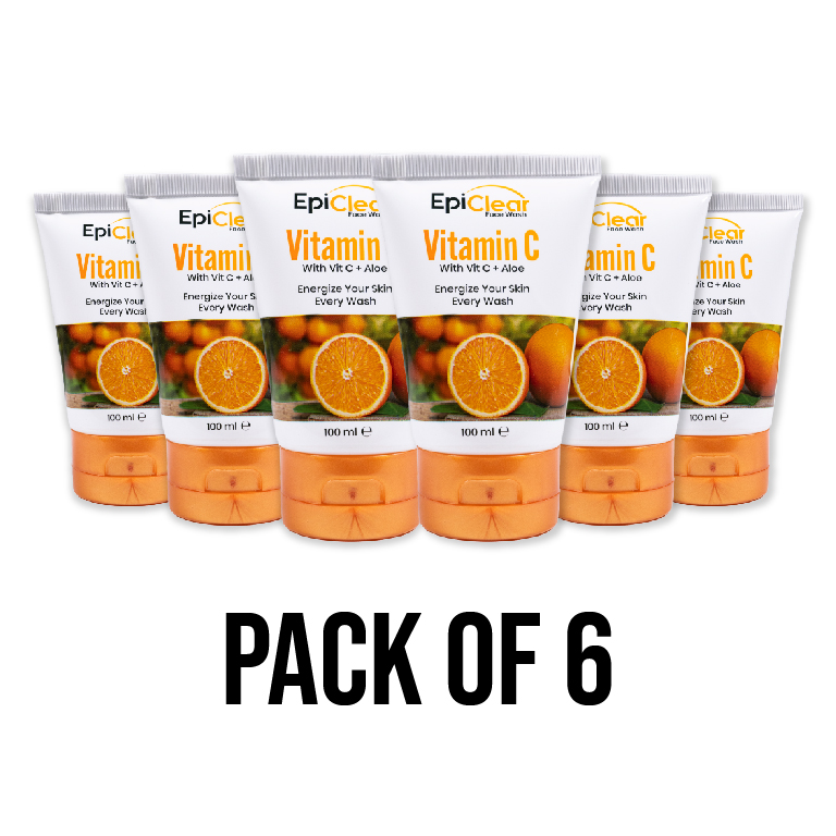 Vitamin C Face Wash with Vit C + Aloe (Pack of 6)