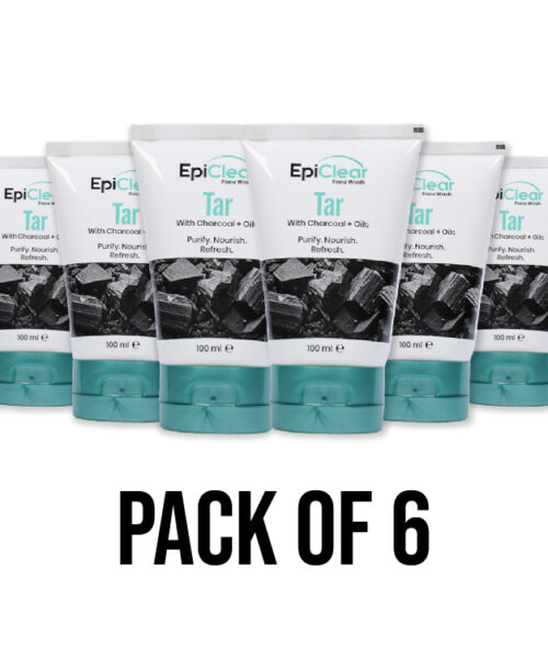 Tar Face Wash with Charcoal + Oils (Pack of 6)