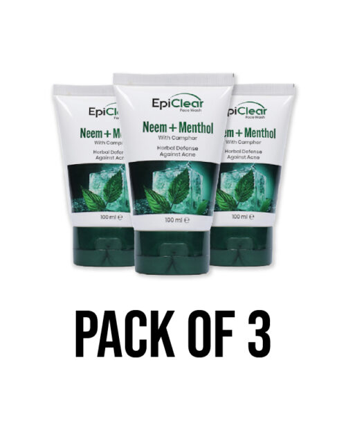 Neem + Menthol Face Wash with Camphor (Pack of 3)